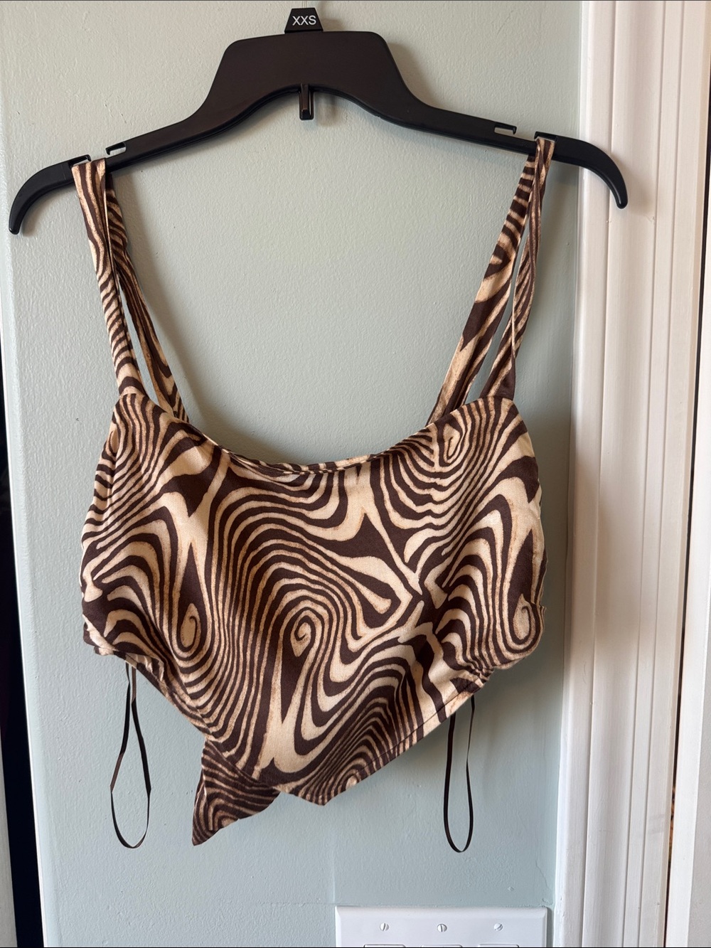 Urban Outfitters Brown Swirl Print Women’s Crop Cami Top, size large